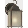 Forte Lighting - One Light Outdoor Lantern Antique Bronze Finish Umber Linen