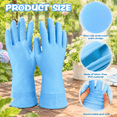 Blue Large 36-Pair Reusable Rubber Cleaning Gloves for Household ...