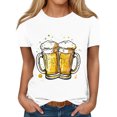 thumbnail image 2 of Fiudx Tops para Mujer Blusa de Manga Corta con Estampado de Moda para Mujer, Camiseta con Cuello Redondo, Tops Informales, 2 of 5