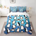thumbnail image 2 of Homewish Cute Cartoon Penguin 7-Piece Twin Bedding Sets,Antarctic Wild Animal Bedding Comforter Set,White Blue Black Sheet Sets For Boys Hgirls,Breathable Home Decor, 2 of 8