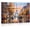 Frame-style, variant on Vibrant Paris Eiffel Tower Canvas Wall Art, Impressionist Autumn Fall Street Scene Oil Painting, Colorful French European Cityscape Artwork Home Decor for Living Room Bedroom