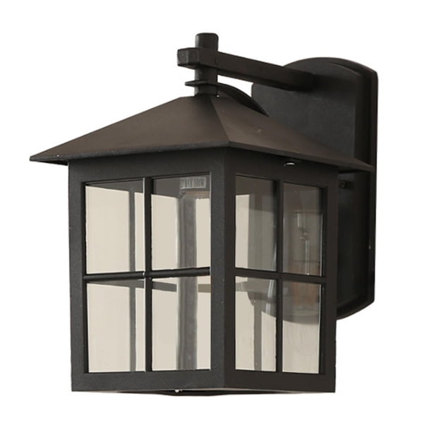 Lámpara de pared para exteriores, farol de pared con aplique de pared de vidrio transparente para montaje en pared