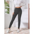 thumbnail image 6 of High Waisted Thicken Leggings for Women - No See Through Tummy Control Cycling Workout Yoga Pants Dark Grey S, 6 of 8