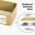 thumbnail image 6 of Shuntong Premium Shower Caddy, Adhesive Bathroom Shower Organizer and Storage, No Drill Shower Shelves for Inside Shower, Rustproof Shower Storage Rack 2 Pack Gold, 6 of 7