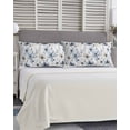 thumbnail image 5 of Blue Grey Spring Floral Pillow Covers King Size, Summer Flowers Botanical Soft Bed Throw Pillowcases Breathable Cooling Long Lumbar Body Pillow Sham Cover for Bed Sofa 20''x40'', 5 of 7