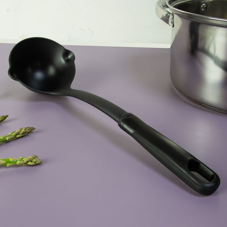 OXO Good Grips Black Nylon Soup Ladle With Soft Comfortable Grip