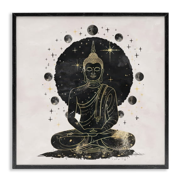 Stupell Industries Eclectic Black Framed Giclee Art, 12 x 12, by Nina Blue