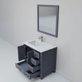 thumbnail image 6 of Jacques 36 in W Dark Grey Bath Vanity, Cultured Marble Top, Faucet Set, & 34 in Mirror, 6 of 8