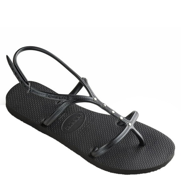 Havaianas Allure Maxi Flip-Flops Black 35/36 Brazil (US Men's 4/5, Women's 5/6)