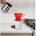 thumbnail image 2 of Fino Pour-Over Coffee Brewing Filter Cone, Number 2-Size, Red, Brews 2 to 6-Cups, 2 of 2