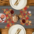 thumbnail image 5 of Fall Gnomes Pumpkins Maple Leaves Table Runner Autumn Seasonal Thanksgiving Kitchen Dining Table Decoration for Home Party Decor 13x72 Inch, 5 of 6