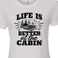 thumbnail image 4 of Inktastic Life is Better at the Cabin with Trees and Moon Women's T-Shirt, 4 of 5