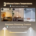 thumbnail image 7 of Coliware White Cordless Table Lamp, Rechargeable LED Lamp with Touch Control, Waterproof Portable Night Light with 3 Color Temperatures, Decoration Furniture for Home Outdoor, 7 of 7