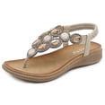 thumbnail image 2 of Zapatos Verano Sandalias Tanga para Bohemian Arch Support Rhinestone Mujeres, 2 of 9