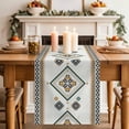 thumbnail image 2 of Table Runner 70 Inches Long for Kitchen Dining, Beige Boho Dresser Scarf Farmhouse, Dining Table Decorations for Wedding/Parties, Vintage Ethnic Tribe Abstract Art Retro 13 x 70 In, 2 of 8