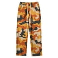 thumbnail image 6 of Dwelliawo Camo Pants for Men Relaxed Fit Loose Straight Leg Elastic Waist Running Casual Trousers Athletic Pants with Pockets Orange S, 6 of 8