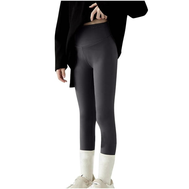 Odeerbi 3-10 Años Niñas Mallas de Algodón Yoga Pantalones Elásticos Pantys de Colores Sólidos Deportes Cintura Elástica Pantys Casuales