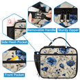 thumbnail image 3 of Herdesigns Flowers Blue Backpack with Lunch Box Floral Lightweight Large Travel Work Laptop Backpacks Set Casual Daypacks, 3 of 8