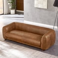 thumbnail image 4 of Maylo Mid Century Leather Standard Couch, Brown, 4 of 7