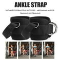 2024 1 Pair Ankle Strap for Cable Machine Attachments Adjustable Indoor Gym Ankle Cuff with 4 D