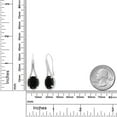 thumbnail image 5 of Gem Stone King 925 Sterling Silver Black Onyx Drop Dangle Earrings for Women | 8.00 Cttw | Gemstone December Birthstone | Oval 12X10MM | 1.18 inch, 5 of 6