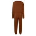 thumbnail image 4 of One Piece Jumpsuits for Women Casual Loose Jumpsuits Long Sleeve V Neck Oversized Casual Rompers, 4 of 5