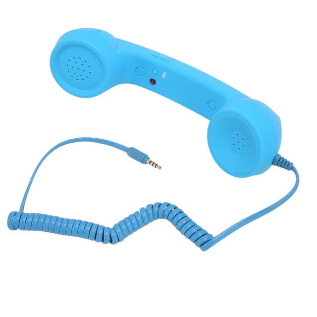 Telephone Handset For Cellphone, Retro 3.5mm Telephone Handset Radiation Proof Wired Cell Phone Receiver For Smartphone Computer