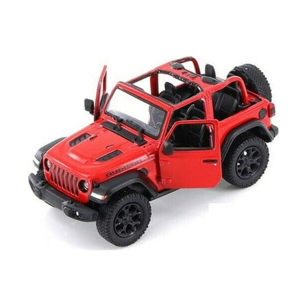 Kinsmart 2018 Jeep Wrangler Rubicon No Top Diecast Model Car, Red, 1/34 Scale, 5 Inches