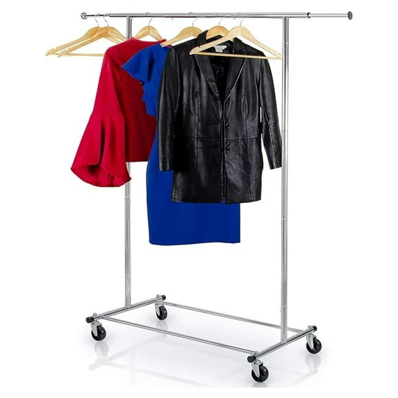 Clothes Rack for Hanging Clothes - Heavy Duty Grade for Clothing, Garment Rack Adjustable, Collapsible, Expandable Clothing Rack, 200 LBS Capacity