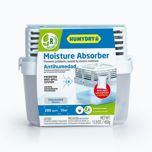 Humydry® Premium 15.9oz. Medium Room Moisture Absorbing Device (covers 200 sq ft), Unscented