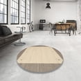 thumbnail image 4 of Ahgly Company Machine Washable Indoor Round Contemporary Bullet Shell Brown Area Rugs, 6' Round, 4 of 7