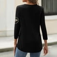 thumbnail image 3 of Women's T-Shirts America 250 Patriotic Flag Graphic Crew Neck 3/4 Sleeve Anniversary Top, 3 of 3