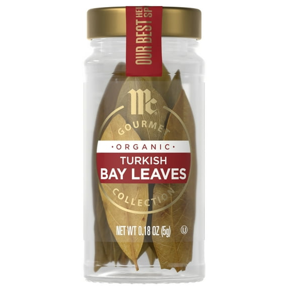 McCormick Gourmet Organic Turkish Bay Leaves, 0.18 oz Bottle