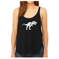 thumbnail image 1 of LA Pop Art Women's Premium Word Art Flowy Tank Top - TYRANNOSAURUS REX, 1 of 2