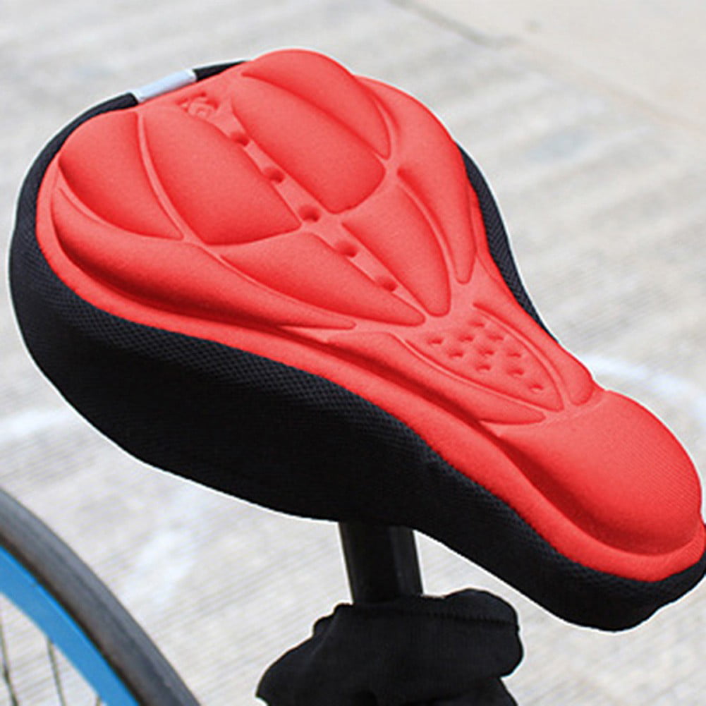 Padded Bike 3D Gel Saddle Seat Cover Bicycle Silicone Soft Comfort Pad Cushion