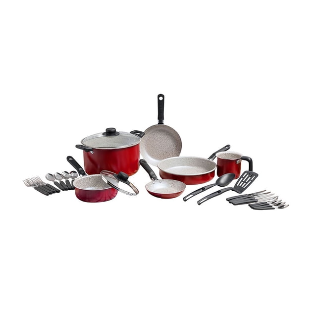 Batería Ekco Trends 26 Piezas Ivystone Rojo