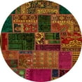 thumbnail image 1 of Ahgly Company Indoor Round Abstract Red Oriental Area Rugs, 7' Round, 1 of 6
