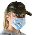 thumbnail image 5 of C.C Ponycap Criss Cross Messy Bun Side Button For Mask Adjustable Baseball Cap, Olive Camo, 5 of 6