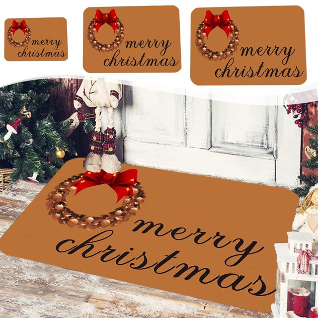 Fiudx Ofertas Y Liquidación Felpudo Navideño, Tapete Para Puerta Delantera Y Trasera, Tapete Para Puerta De Feliz Navidad, Tapete Para Puerta De Bienvenida, Tapete Para Árbol De Navidad Interesante,