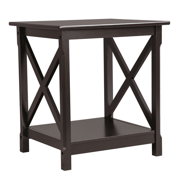 X Design Wood Coffee Side End Table With Storage Shelf For Living - End Tables For Living Room With Storage X Design Wood Coffee Side End Table With Storage Shelf For Living - End Tables For Living Room With Storage