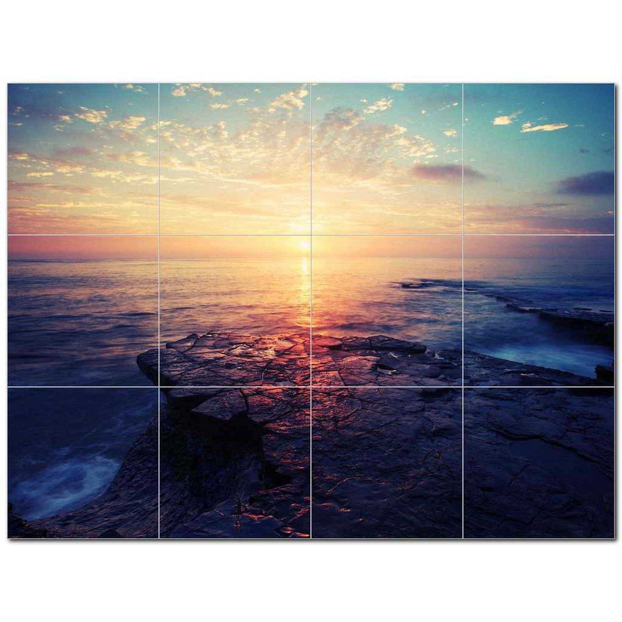 Sunset Picture Ceramic Tile Mural Kitchen Backsplash Bathroom Shower