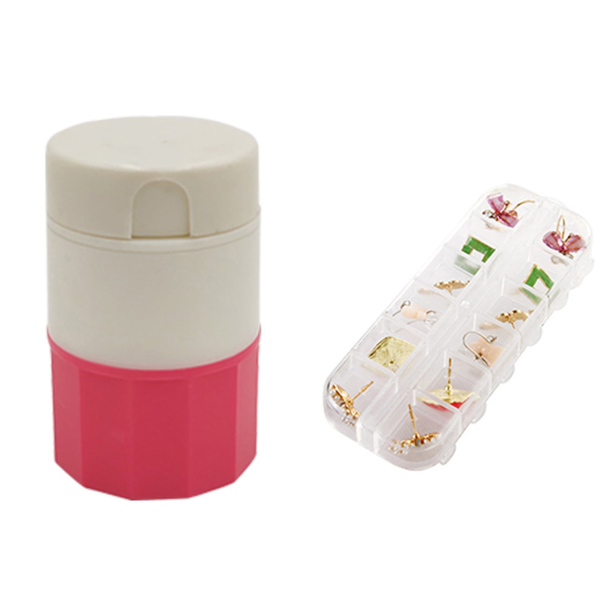 JINSIJU Multifunctional Portable Pill Box Household Office Simple
