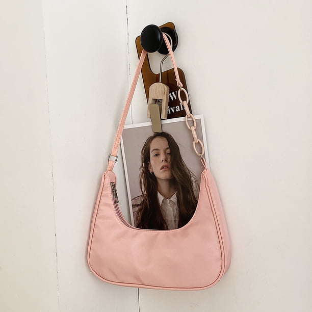 Bolsa De Hombro Bolso simple de la axila del embrague femenino de la moda de las mujeres para el regalo de cumpleaños (rosa)