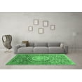thumbnail image 3 of Ahgly Company Indoor Square Abstract Emerald Green Modern Area Rugs, 7' Square, 3 of 4