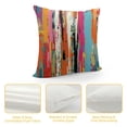 thumbnail image 4 of JEUXUS  Abstract Throw Pillow Cushion Cover, Multicolored Expressionist Work of Art Vibrant Rainbow Design Tainted Pattern, Decorative Square Accent Pillow Case, Rainbow Color, 4 of 5