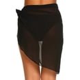 thumbnail image 1 of Women Short Sarongs Beach Wrap Sheer Bikini Wraps Chiffon Cover Ups, 1 of 5