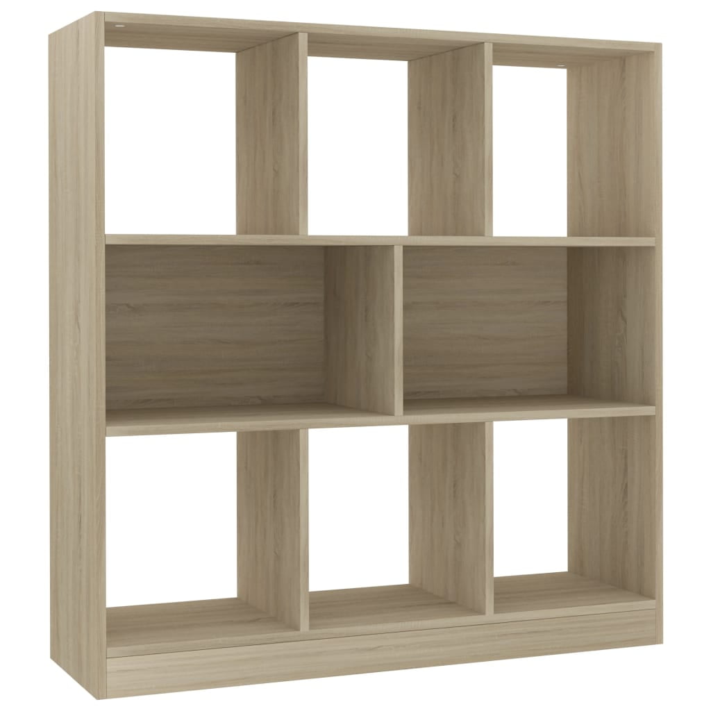 Kepooman 38" Modern Floor-Standing Irregular Grid Storage Bookshelf for Books Photos, Brown