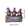 thumbnail image 4 of Halloween Decorations Witch Sisters Wooden Door Hanger – Festive Hanging Sign for Home, Porch & Living Room, 4 of 5