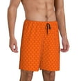 thumbnail image 2 of Gaeub Orange Scales Printed Men's Short Pajama Pants, Lightweight Lounge & Sleep Bottoms Keep You Cool - Small, 2 of 9