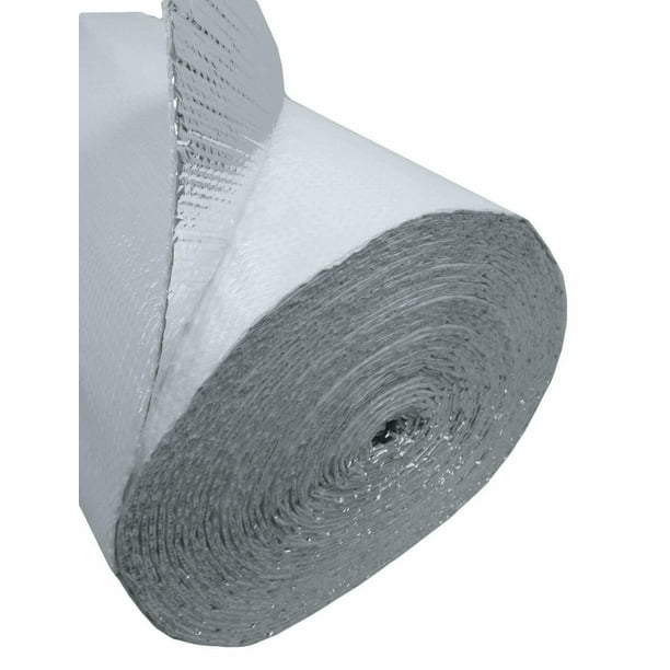 White Faced Double Bubble Reflective Foil Thermal Insulation (24"x25') 50sqft